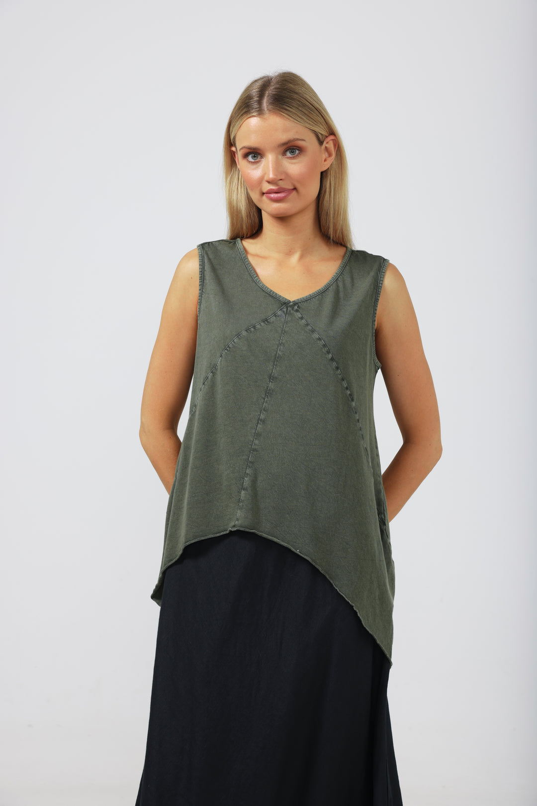 ANGOLA SINGLET TOP - THYME