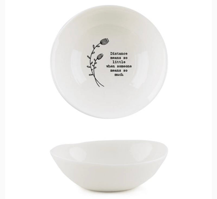 WOBBLY PORCELAIN BOWL -  DISTANCE