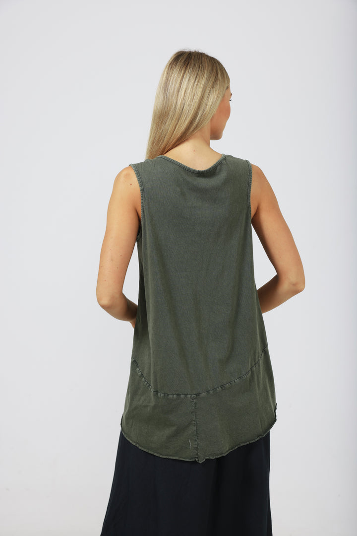 ANGOLA SINGLET TOP - THYME