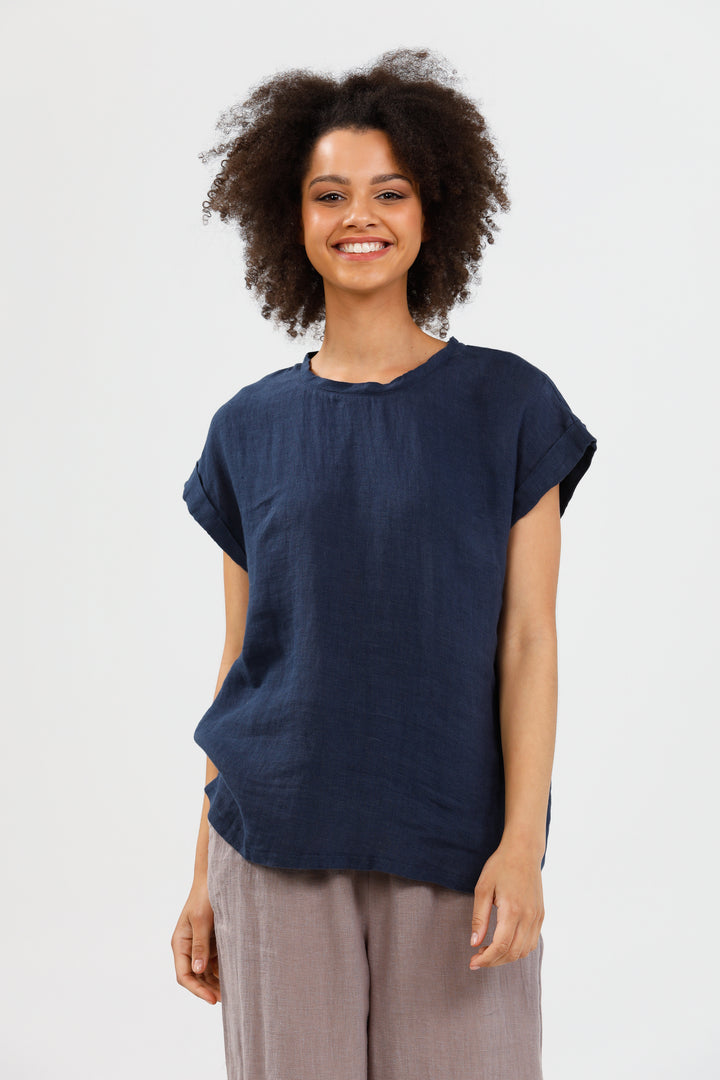 PERCY TOP - NAVY - FINAL CLEARANCE