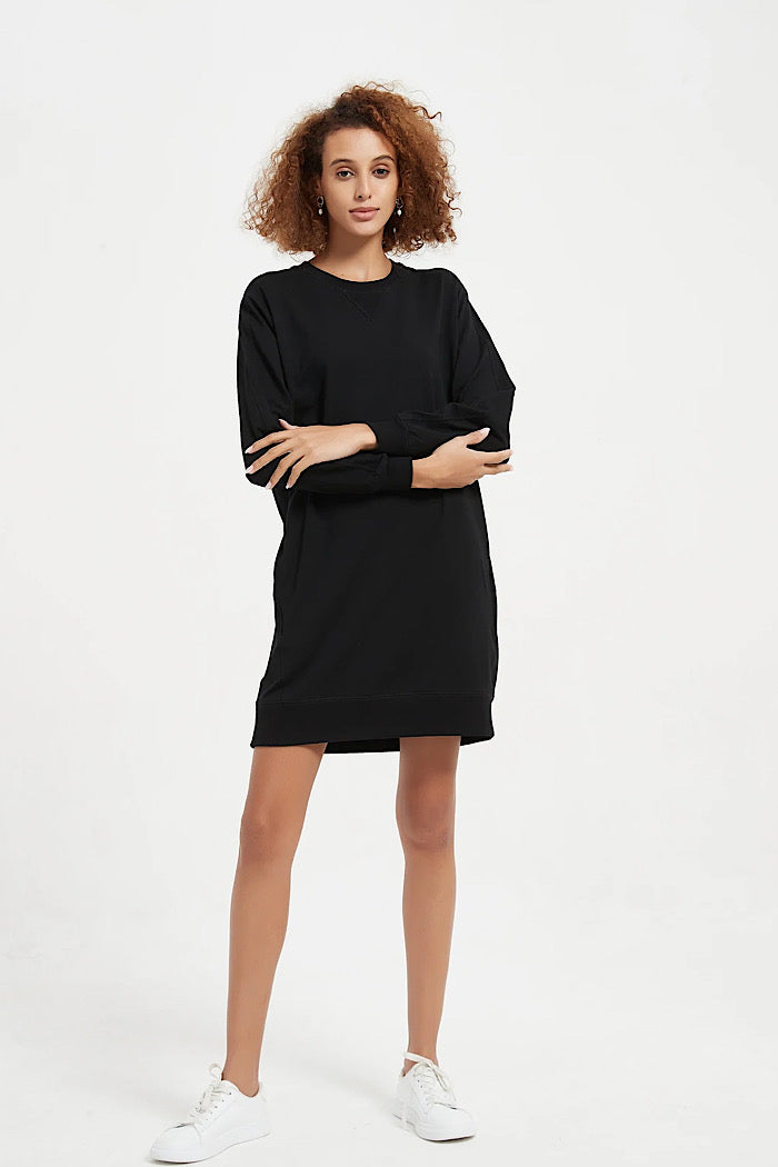 JERSEY DRESS - BLACK - FINAL CLEARANCE