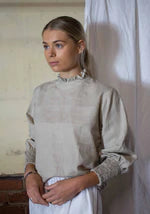 BROOKLYN LINEN BLOUSE - NATURAL