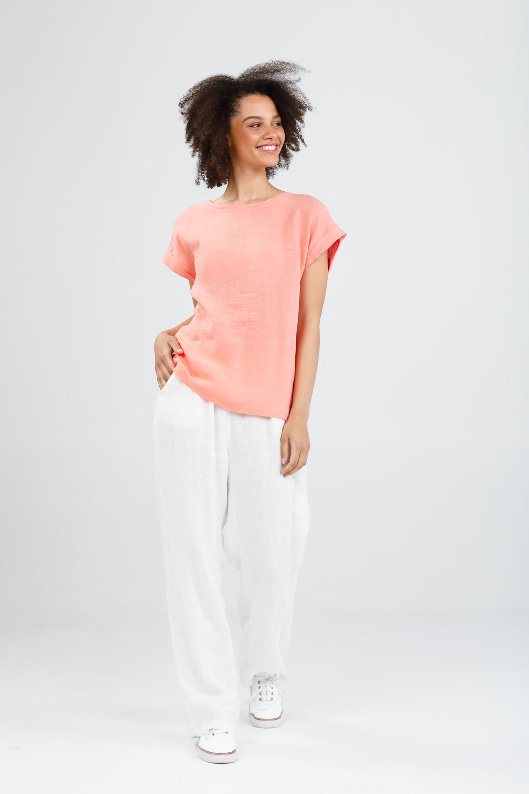 PERCY TOP - CORAL - FINAL CLEARANCE