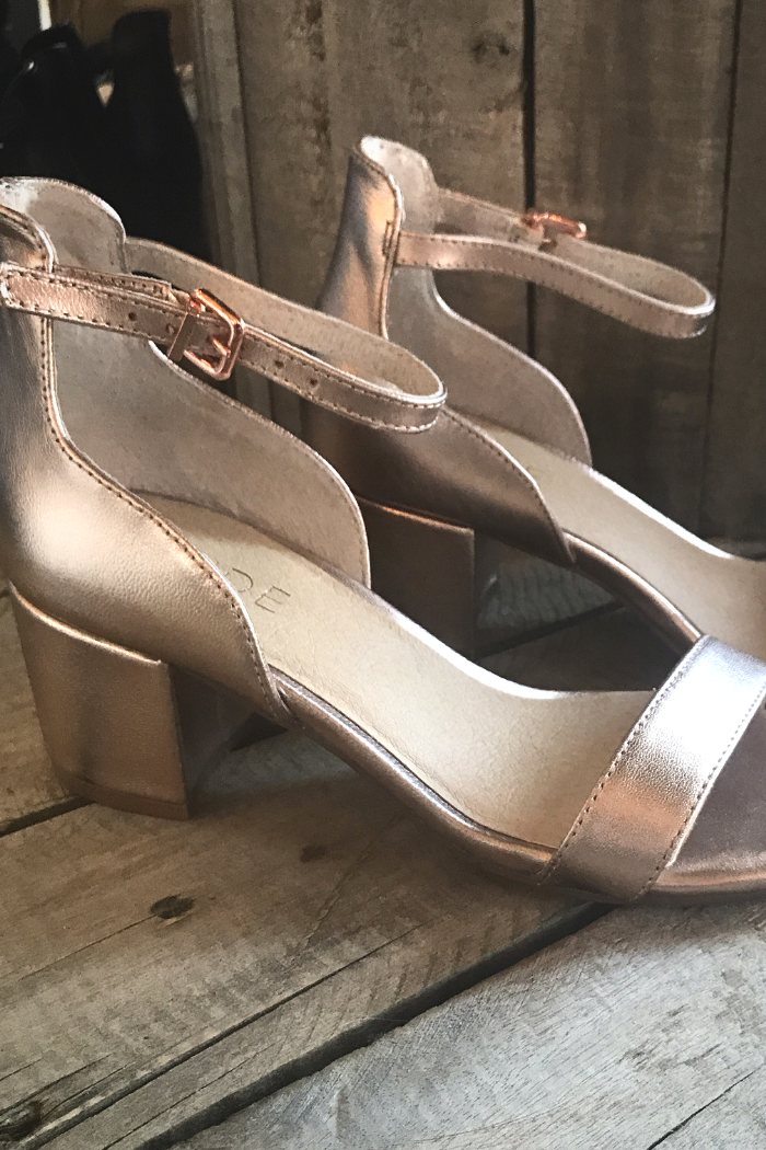 CASEY HEELS - ROSE GOLD - FINAL CLEARANCE