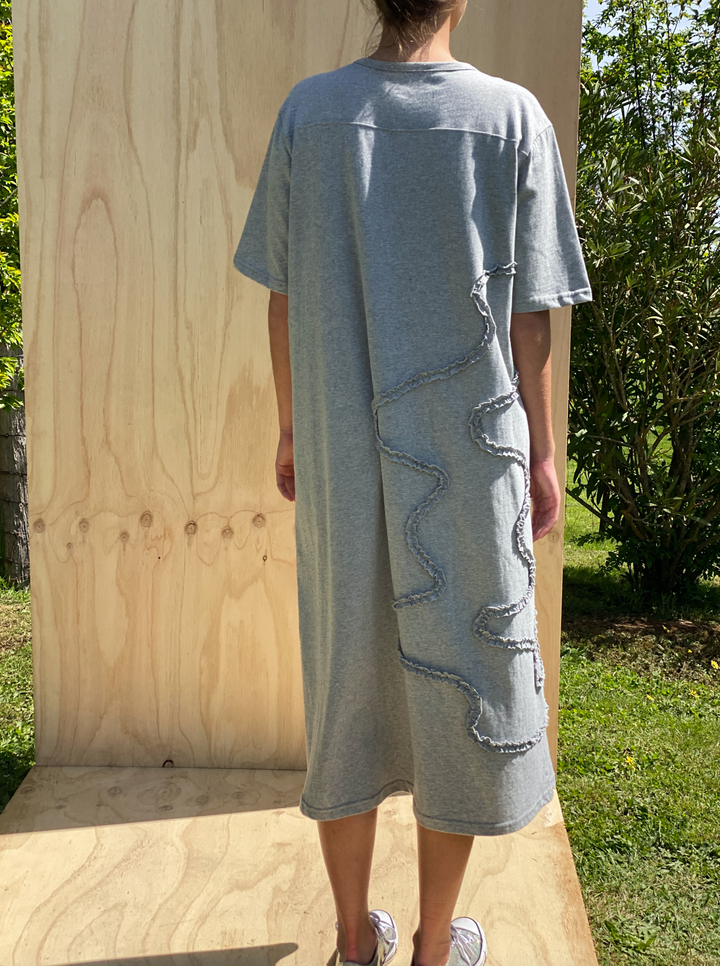 DUSK T-SHIRT DRESS - GREY - FINAL CLEARANCE