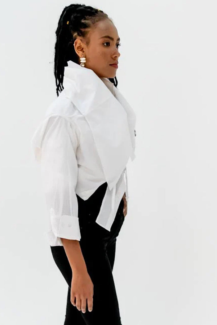 TUXEDO SHIRT/JACKET - WHITE