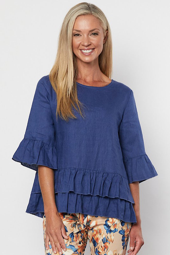 FRILLED HEM TOP - FINAL CLEARANCE