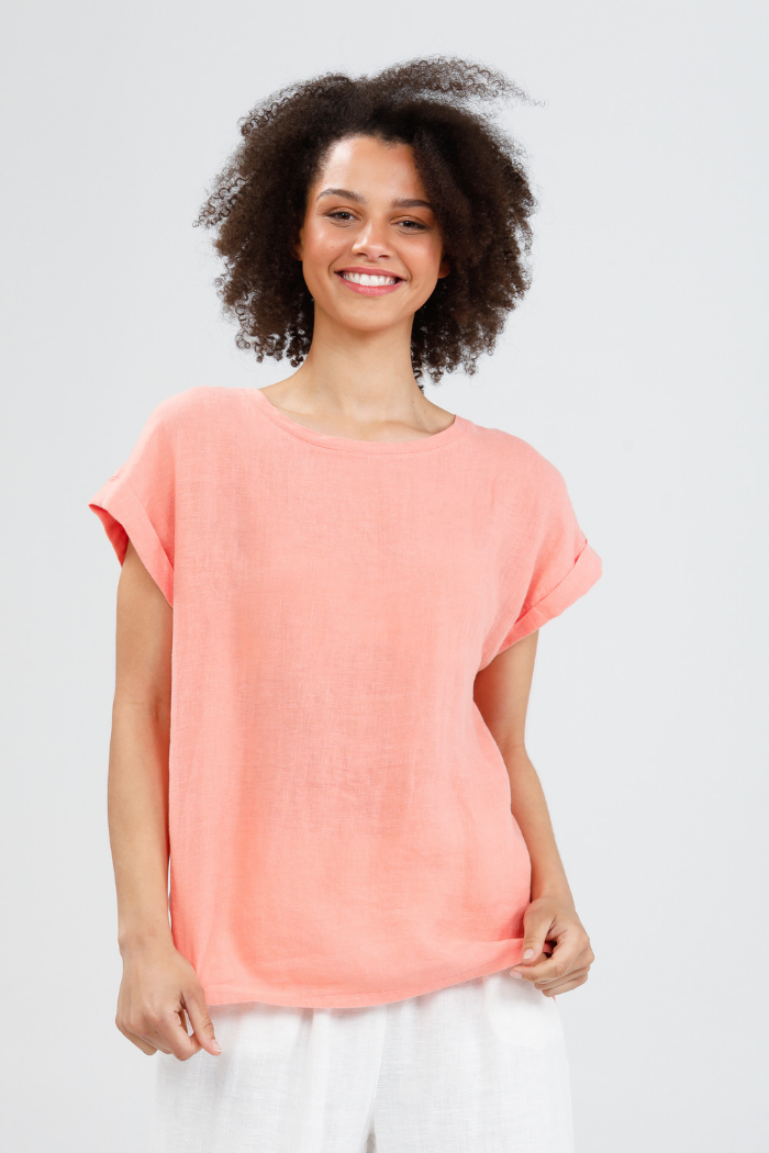 PERCY TOP - CORAL - FINAL CLEARANCE