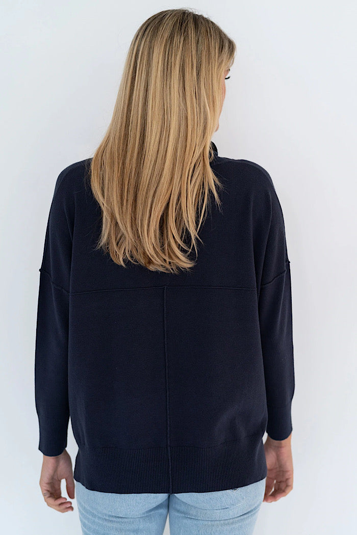 ALYSSA ROLL NECK - NAVY