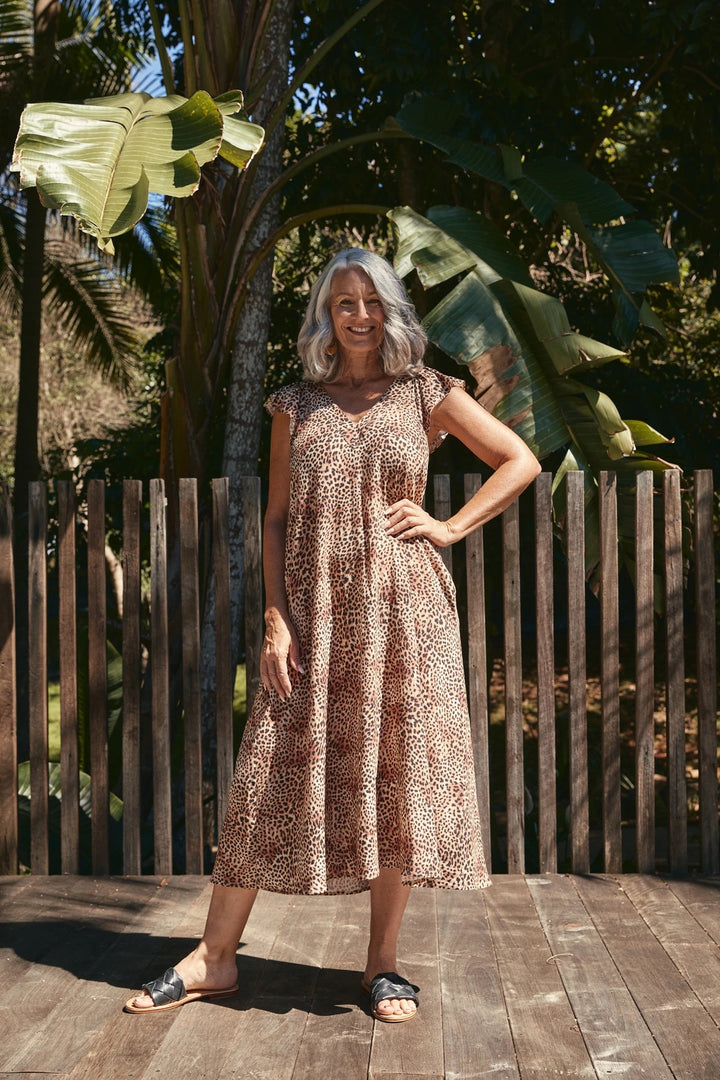 NALA MAXI DRESS - CHEETAH