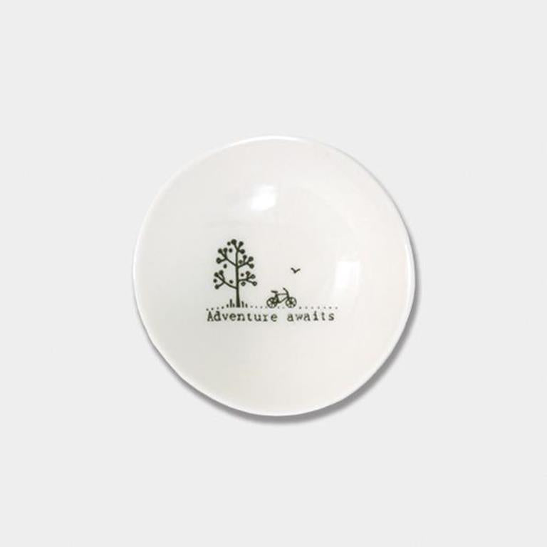 PORCELAIN MINI BOWL -  ADVENTURE AWAITS