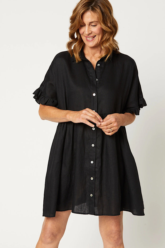 NALA SHIRT/TOP DRESS - EBONY