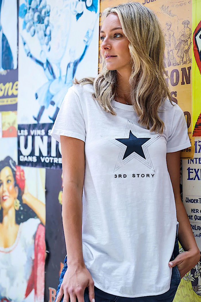 3S STAR TEE - WHITE