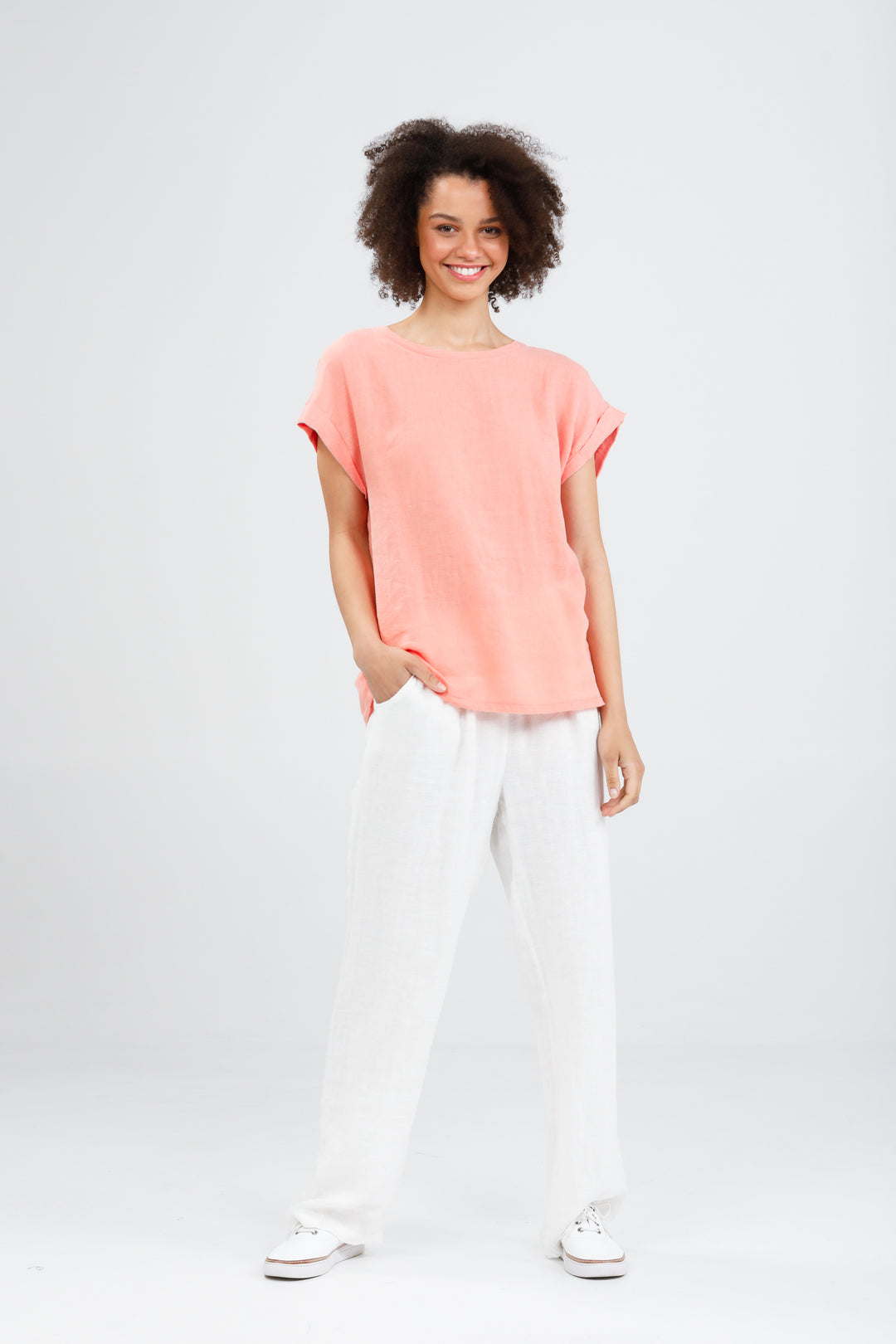 PERCY TOP - CORAL - FINAL CLEARANCE