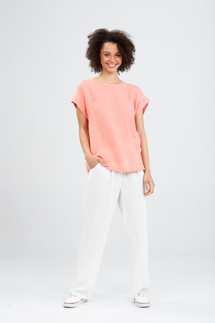 PERCY TOP - CORAL - FINAL CLEARANCE