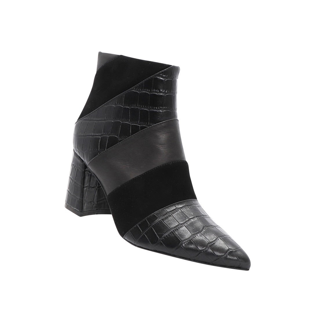 ZELLAH BOOT - BLACK CROC MIX - FINAL CLEARANCE