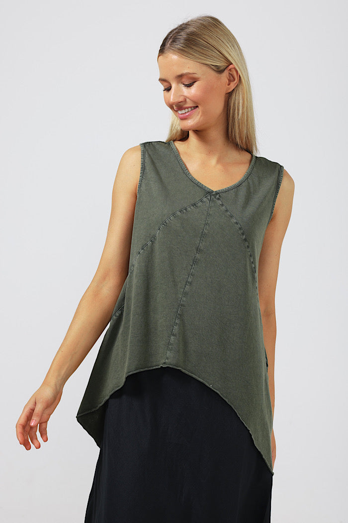 ANGOLA SINGLET TOP - THYME