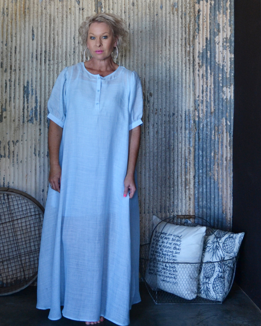 EUCALYPTUS DRESS - BLUE