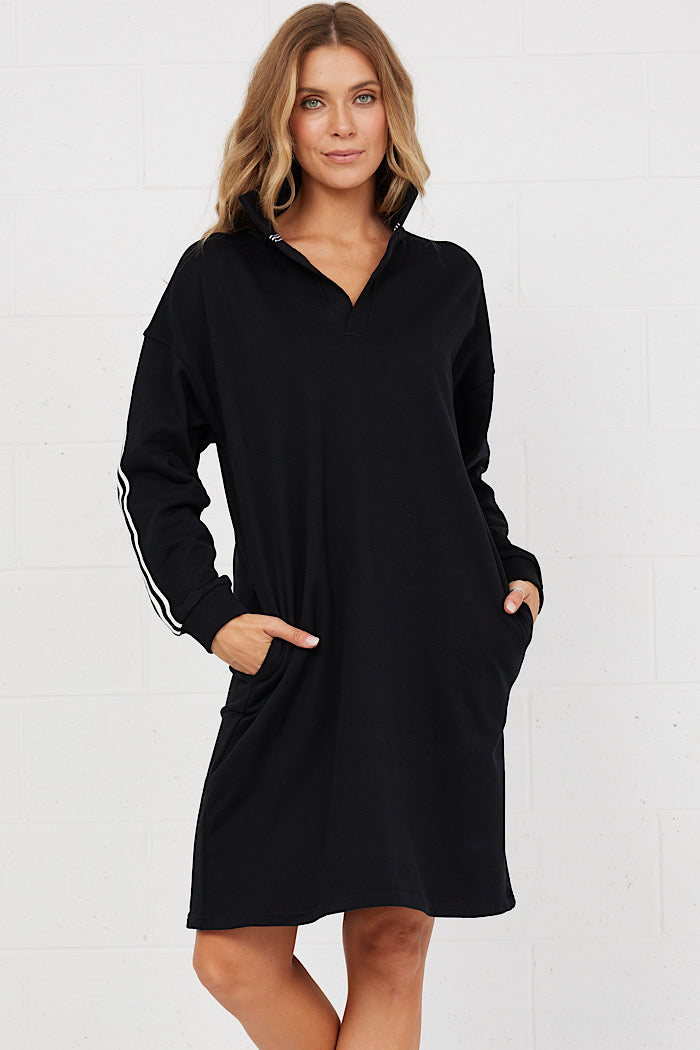 ON PAR SWEATER DRESS - BLACK