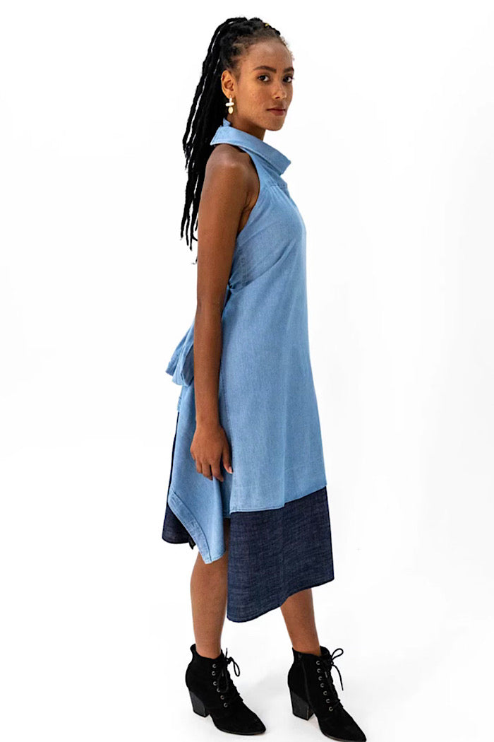 UPCYCLED SHIRT DRESS - MADELINE