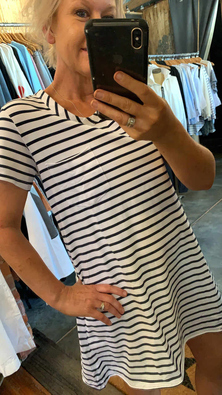 IVY DRESS - NAVY STRIPE