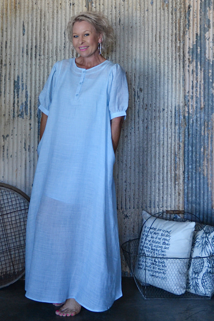 EUCALYPTUS DRESS - BLUE