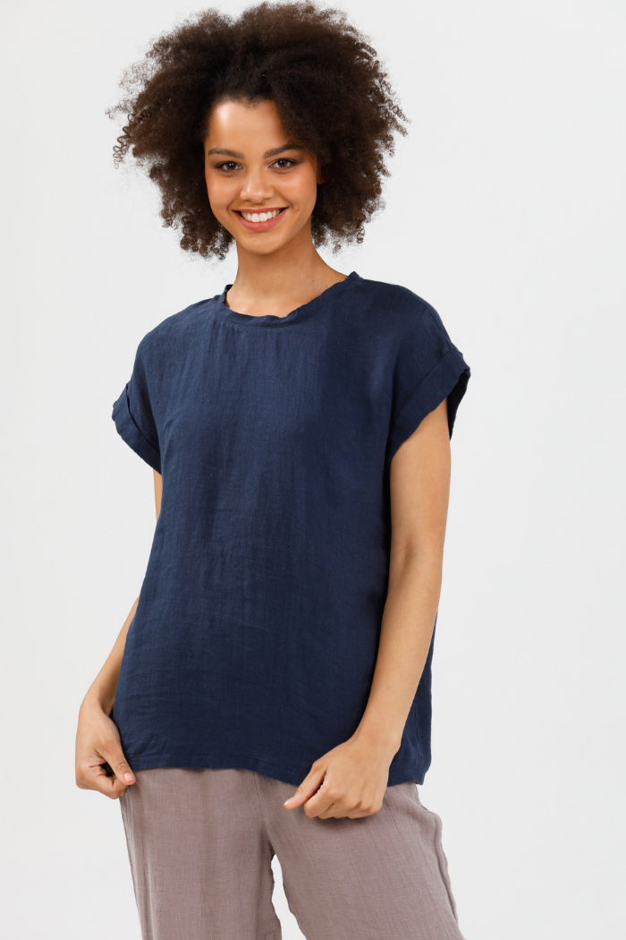 PERCY TOP - NAVY - FINAL CLEARANCE