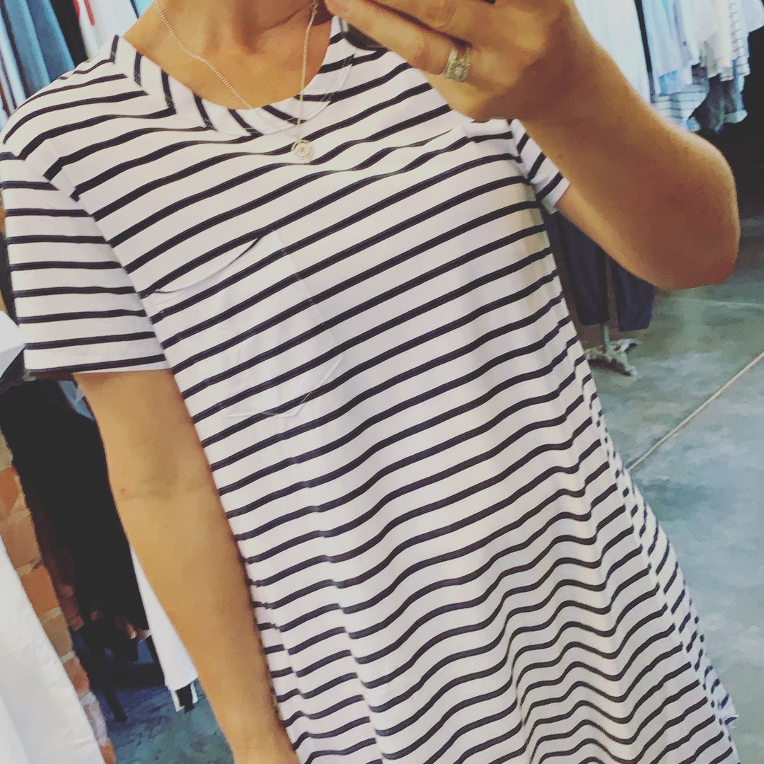 IVY DRESS - NAVY STRIPE