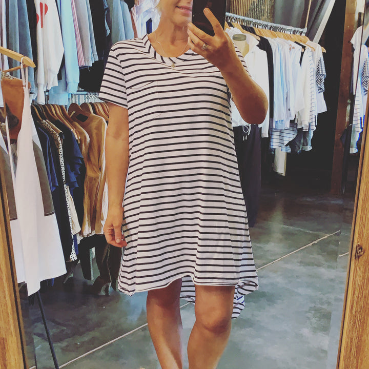 IVY DRESS - NAVY STRIPE