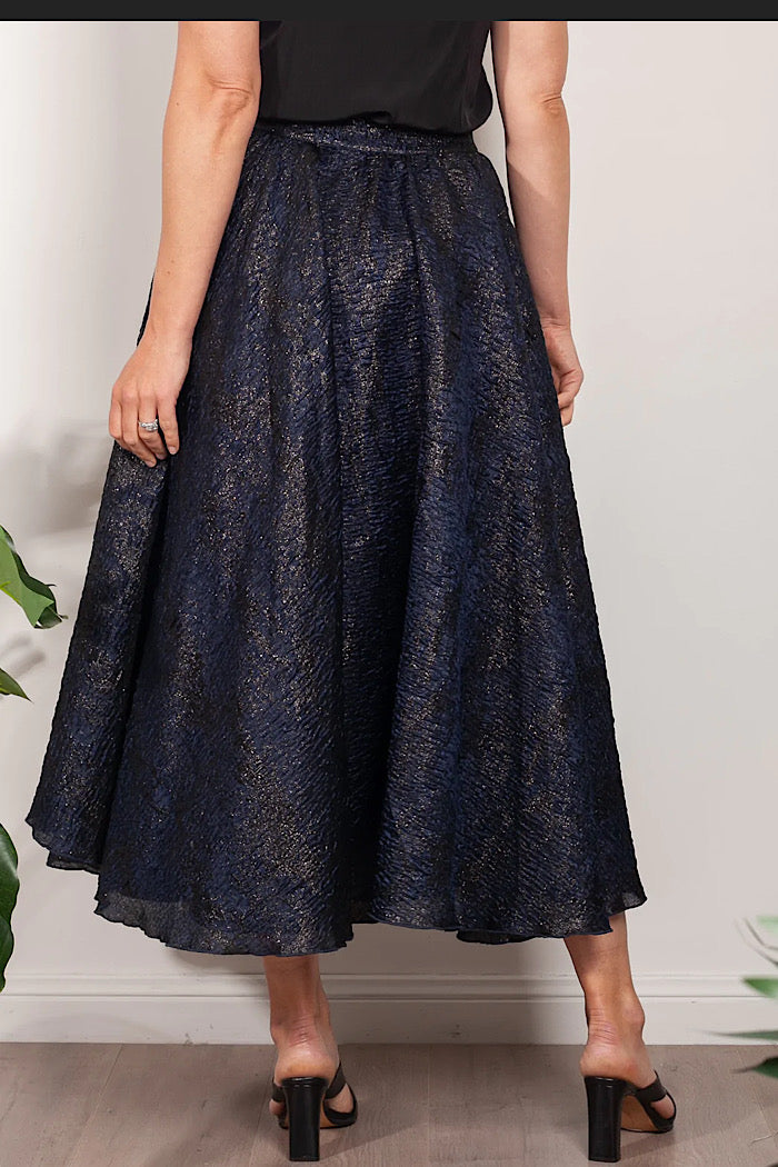 SODA ASH SKIRT  - BLUE BLACK - FINAL CLEARANCE