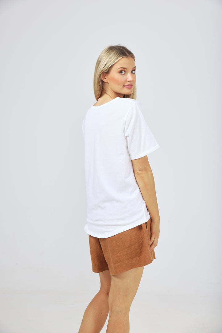 KASAI SHORT SLEEVED TEE - WHITE - FINAL CLEARANCE