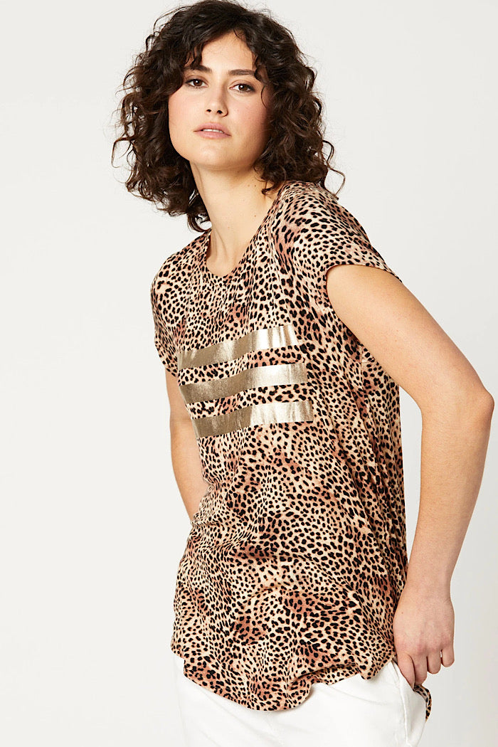 LIONESS T-SHIRT - CHEETAH GOLD