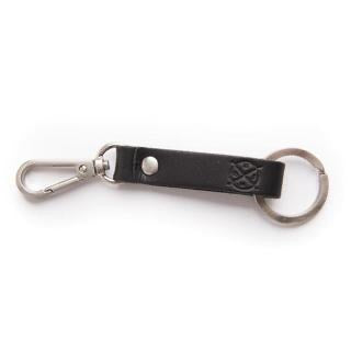 LEATHER KEYRING - BLACK