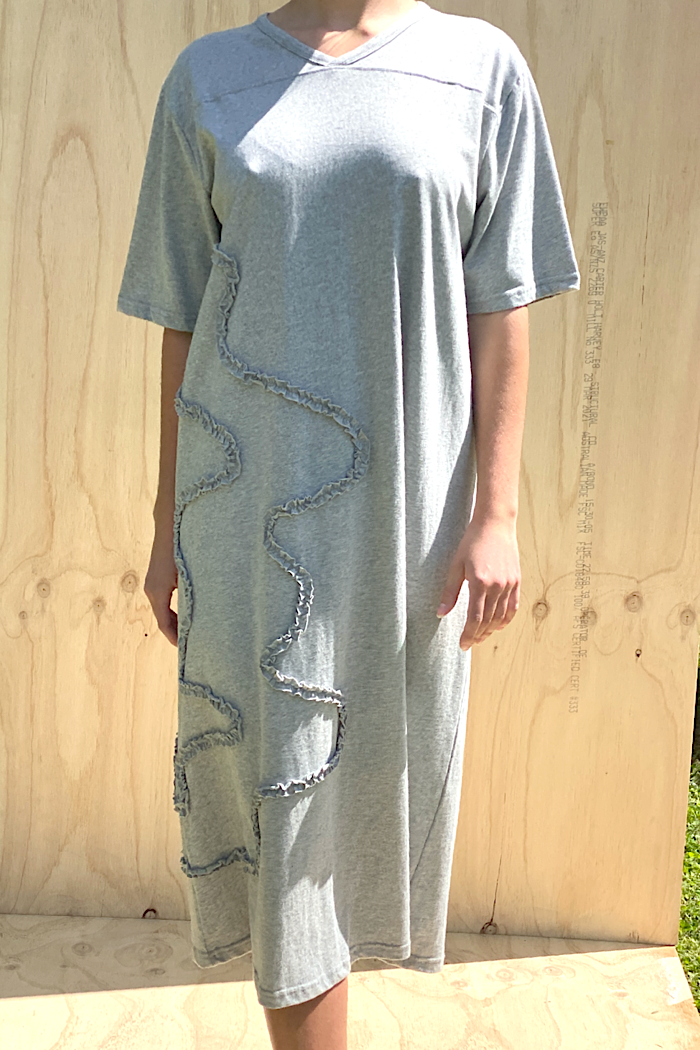 DUSK T-SHIRT DRESS - GREY - FINAL CLEARANCE