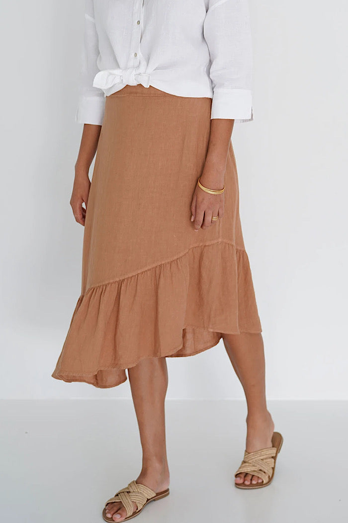 TALIA SKIRT - TOBACCO