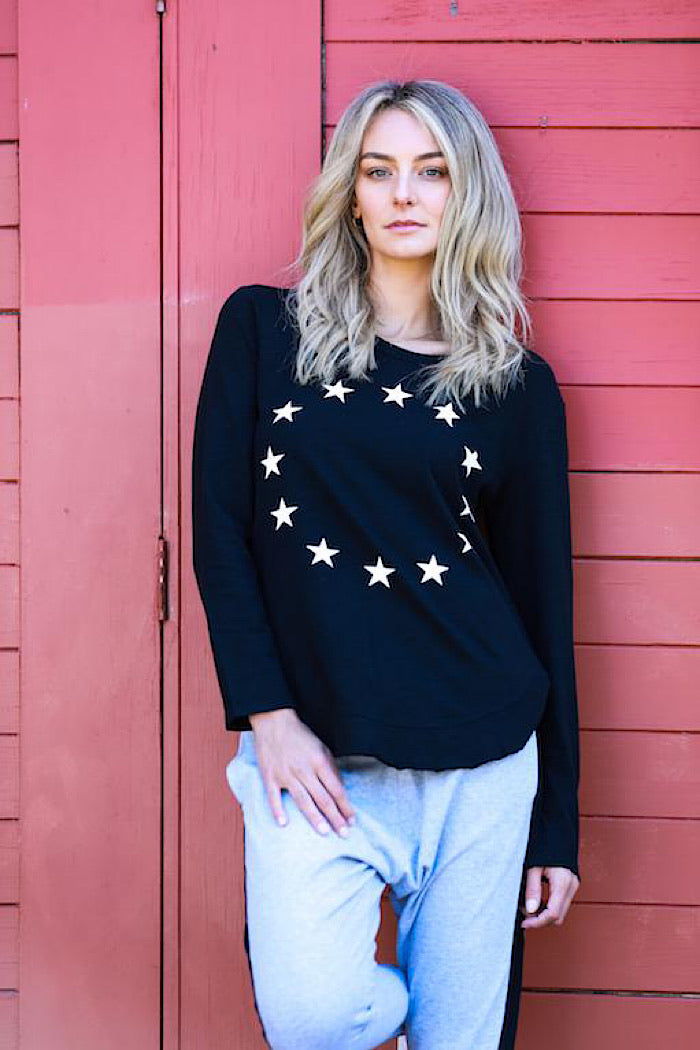 MINI STAR TEE - BLACK - FINAL CLEARANCE